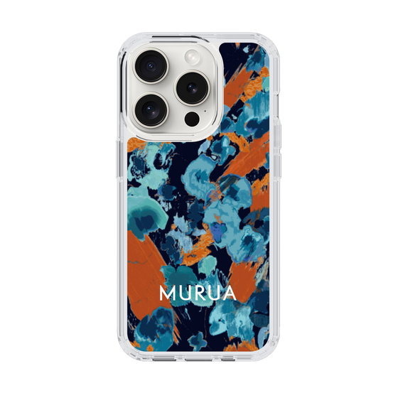 Slim Protection Case［ MURUA - Art print - Black × Orange ］