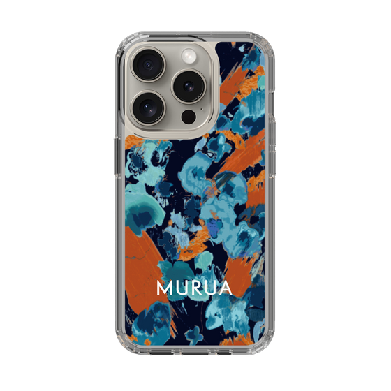 Slim Protection Case［ MURUA - Art print - Black × Orange ］