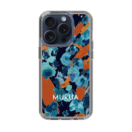 Slim Protection Case［ MURUA - Art print - Black × Orange ］