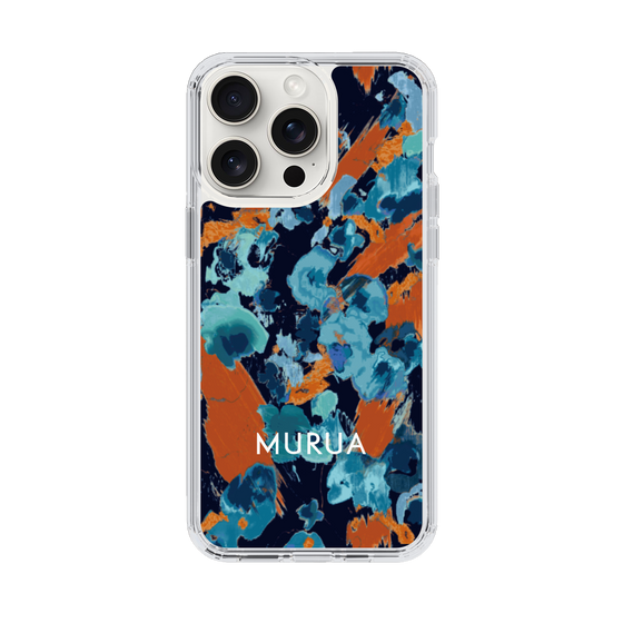 Slim Protection Case［ MURUA - Art print - Black × Orange ］