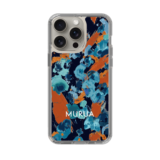 Slim Protection Case［ MURUA - Art print - Black × Orange ］