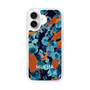 Slim Protection Case［ MURUA - Art print - Navy × Orange ］