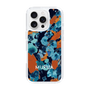 Slim Protection Case［ MURUA - Art print - Navy × Orange ］