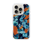 Slim Protection Case［ MURUA - Art print - Navy × Orange ］