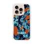 Slim Protection Case［ MURUA - Art print - Navy × Orange ］