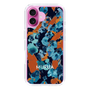 Slim Protection Case［ MURUA - Art print - Navy × Orange ］