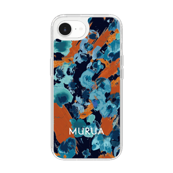 Slim Protection Case［ MURUA - Art print - Navy × Orange ］