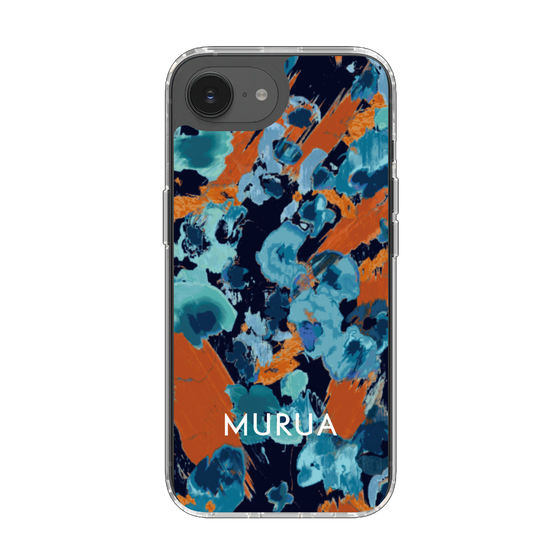 Slim Protection Case［ MURUA - Art print - Navy × Orange ］