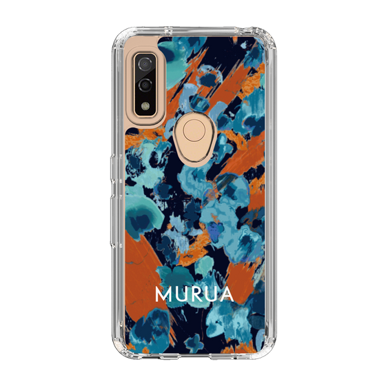 Slim Protection Case［ MURUA - Art print - Navy × Orange ］