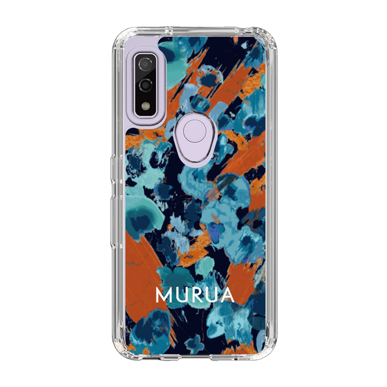 Slim Protection Case［ MURUA - Print - Blue × Orange ］