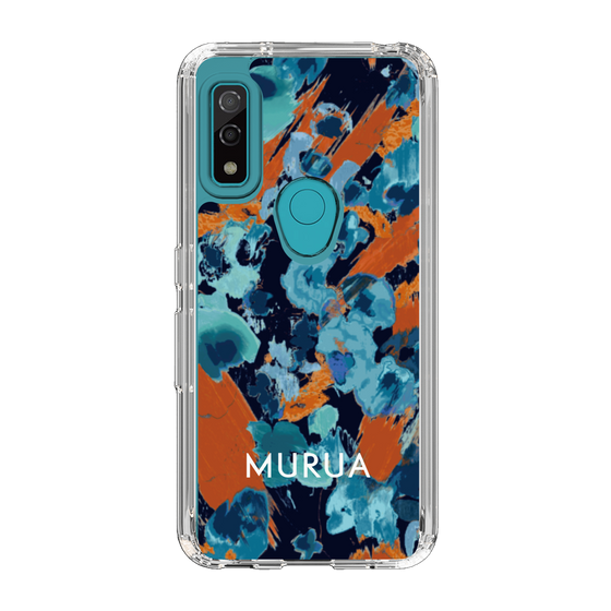 Slim Protection Case［ MURUA - Print - Blue × Orange ］