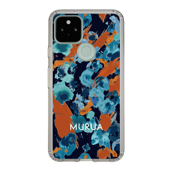 Slim Protection Case［ MURUA - Art print - Navy × Orange ］