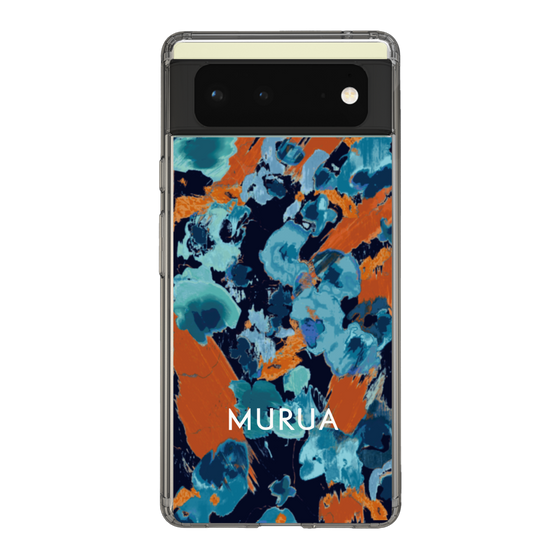 Slim Protection Case［ MURUA - Art print - Navy × Orange ］