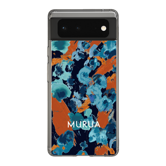 Slim Protection Case［ MURUA - Print - Blue × Orange ］