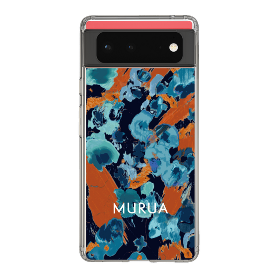 Slim Protection Case［ MURUA - Print - Blue × Orange ］