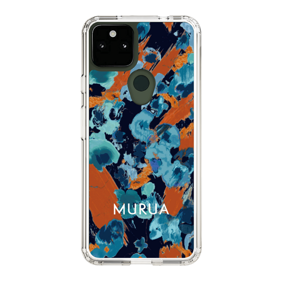 Slim Protection Case［ MURUA - Art print - Navy × Orange ］
