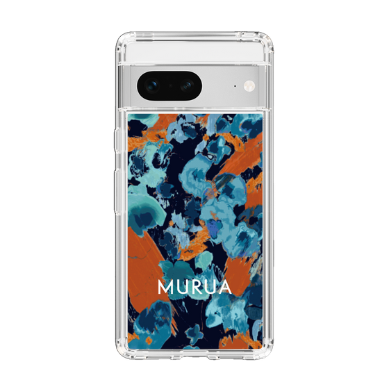 Slim Protection Case［ MURUA - Art print - Navy × Orange ］