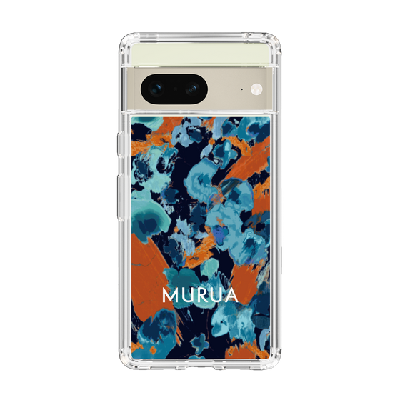 Slim Protection Case［ MURUA - Print - Blue × Orange ］