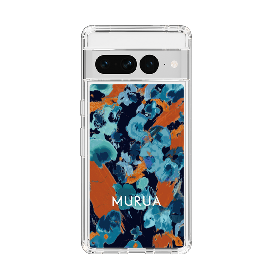 Slim Protection Case［ MURUA - Art print - Navy × Orange ］