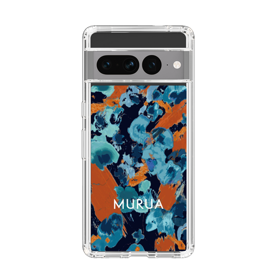 Slim Protection Case［ MURUA - Print - Blue × Orange ］