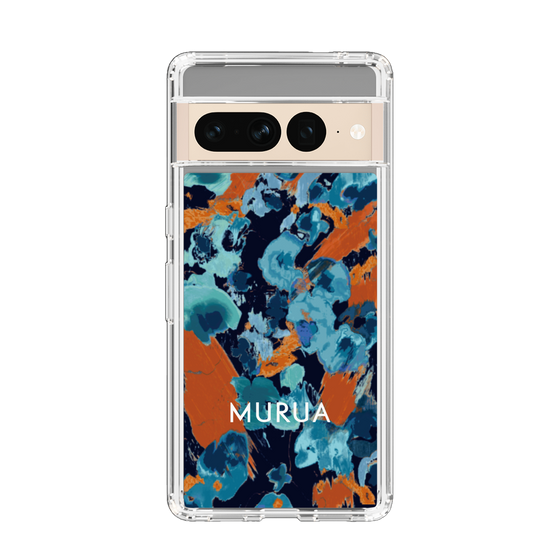 Slim Protection Case［ MURUA - Print - Blue × Orange ］