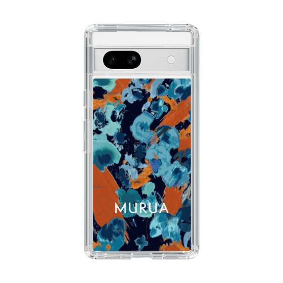 Slim Protection Case［ MURUA - Art print - Black × Orange ］