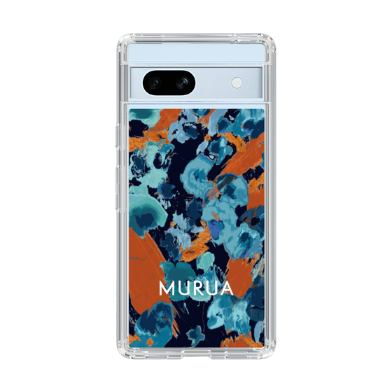 Slim Protection Case［ MURUA - Art print - Black × Orange ］