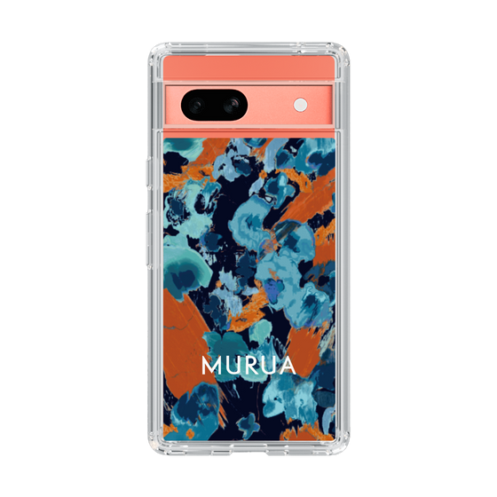 Slim Protection Case［ MURUA - Art print - Black × Orange ］