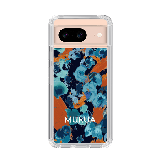 Slim Protection Case［ MURUA - Art print - Black × Orange ］