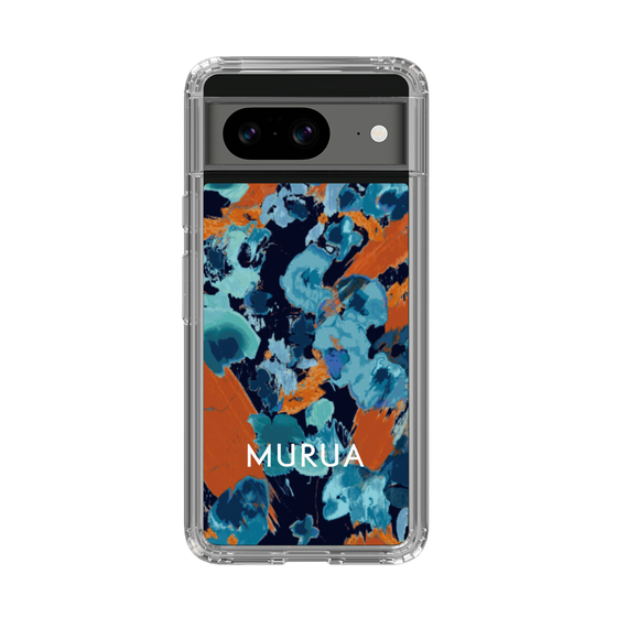 Slim Protection Case［ MURUA - Art print - Black × Orange ］
