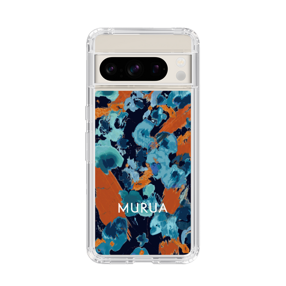 Slim Protection Case［ MURUA - Art print - Black × Orange ］