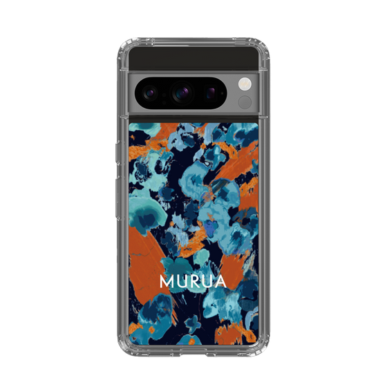 Slim Protection Case［ MURUA - Art print - Black × Orange ］
