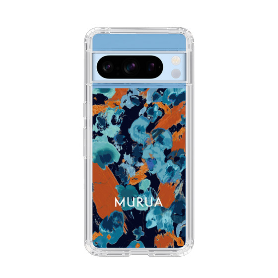 Slim Protection Case［ MURUA - Art print - Black × Orange ］