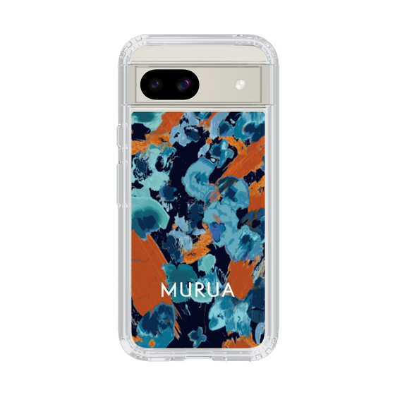 Slim Protection Case［ MURUA - Art print - Navy × Orange ］