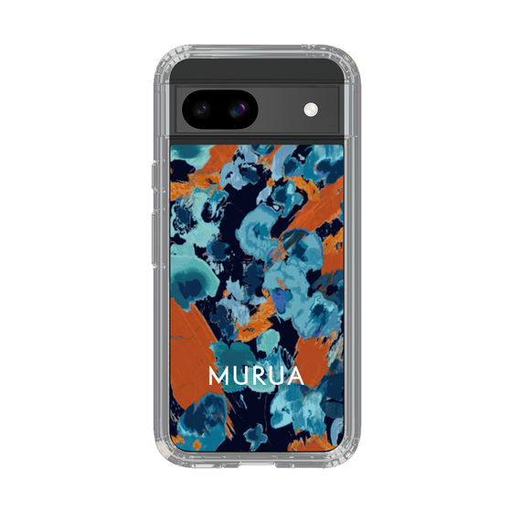 Slim Protection Case［ MURUA - Art print - Navy × Orange ］