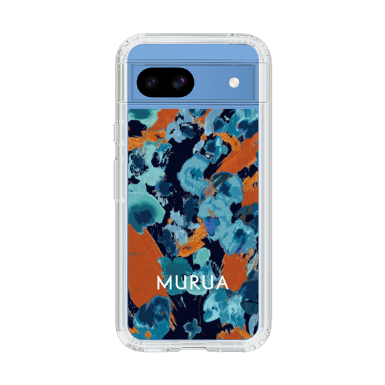 Slim Protection Case［ MURUA - Art print - Navy × Orange ］