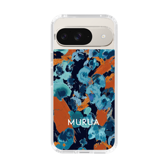 Slim Protection Case［ MURUA - Art print - Navy × Orange ］