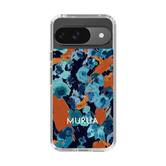 Slim Protection Case［ MURUA - Art print - Navy × Orange ］
