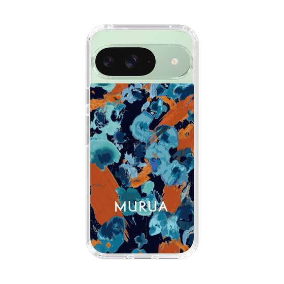 Slim Protection Case［ MURUA - Art print - Navy × Orange ］