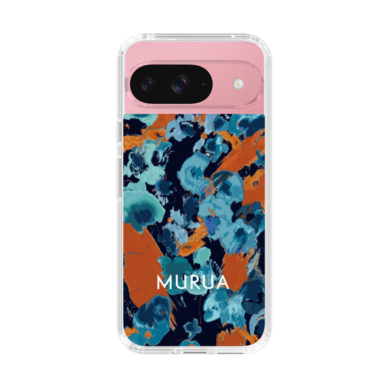 Slim Protection Case［ MURUA - Art print - Navy × Orange ］