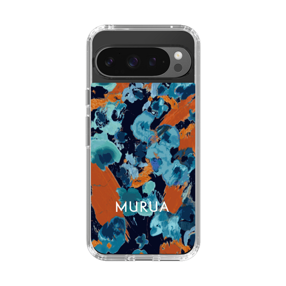 Slim Protection Case［ MURUA - Art print - Navy × Orange ］