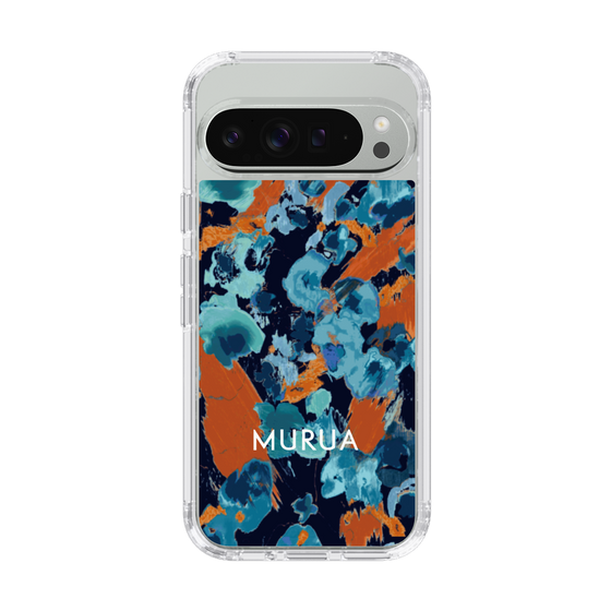 Slim Protection Case［ MURUA - Art print - Navy × Orange ］