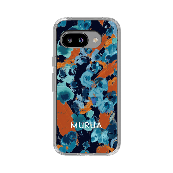 Slim Protection Case［ MURUA - Art print - Navy × Orange ］
