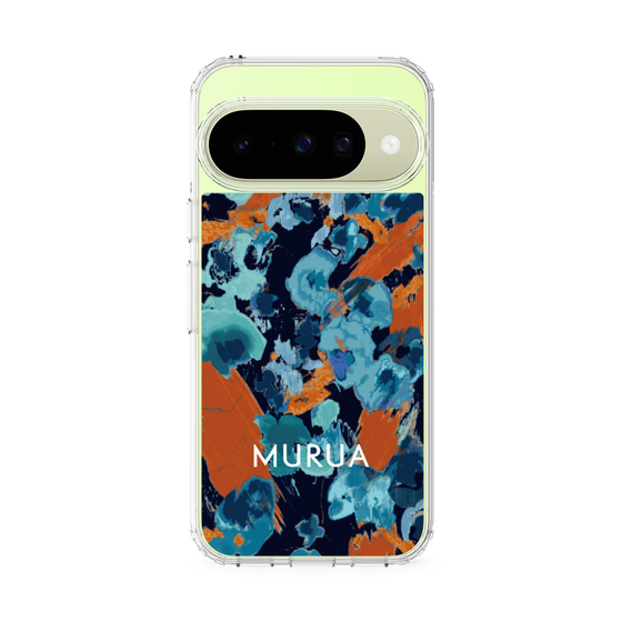Slim Protection Case［ MURUA - Art print - Navy × Orange ］