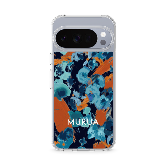 Slim Protection Case［ MURUA - Art print - Navy × Orange ］