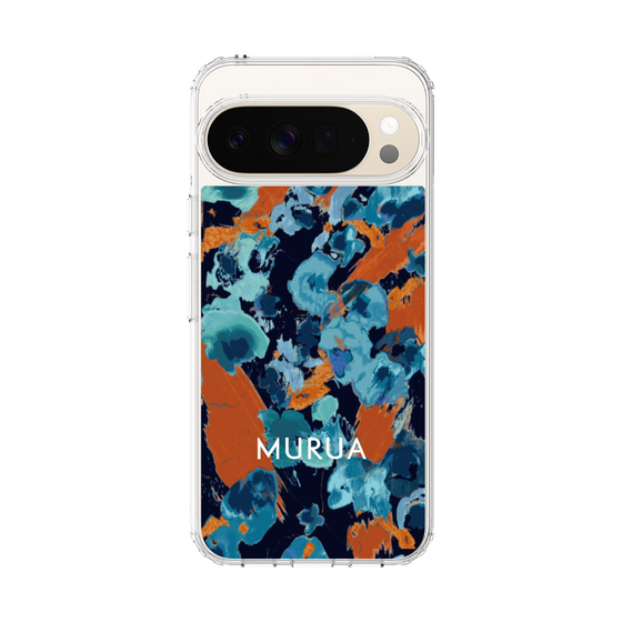 Slim Protection Case［ MURUA - Art print - Navy × Orange ］