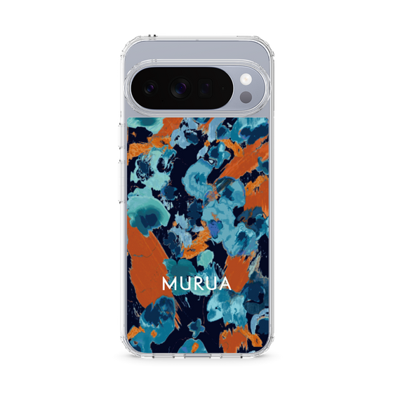 Slim Protection Case［ MURUA - Art print - Navy × Orange ］
