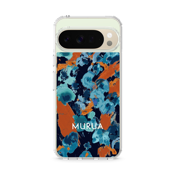 Slim Protection Case［ MURUA - Art print - Navy × Orange ］