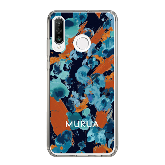 Slim Protection Case［ MURUA - Print - Blue × Orange ］