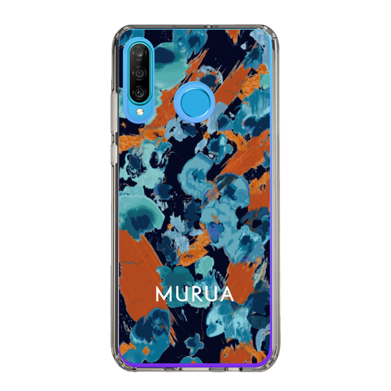 Slim Protection Case［ MURUA - Print - Blue × Orange ］